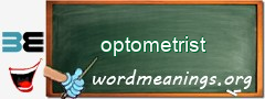 WordMeaning blackboard for optometrist